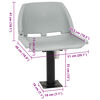 vidaXL Κάθισμα Σκάφους Πτυσσόμ. 2 τεμ. Γκρι 48x51x41 εκ Χωρίς Μαξιλάρι