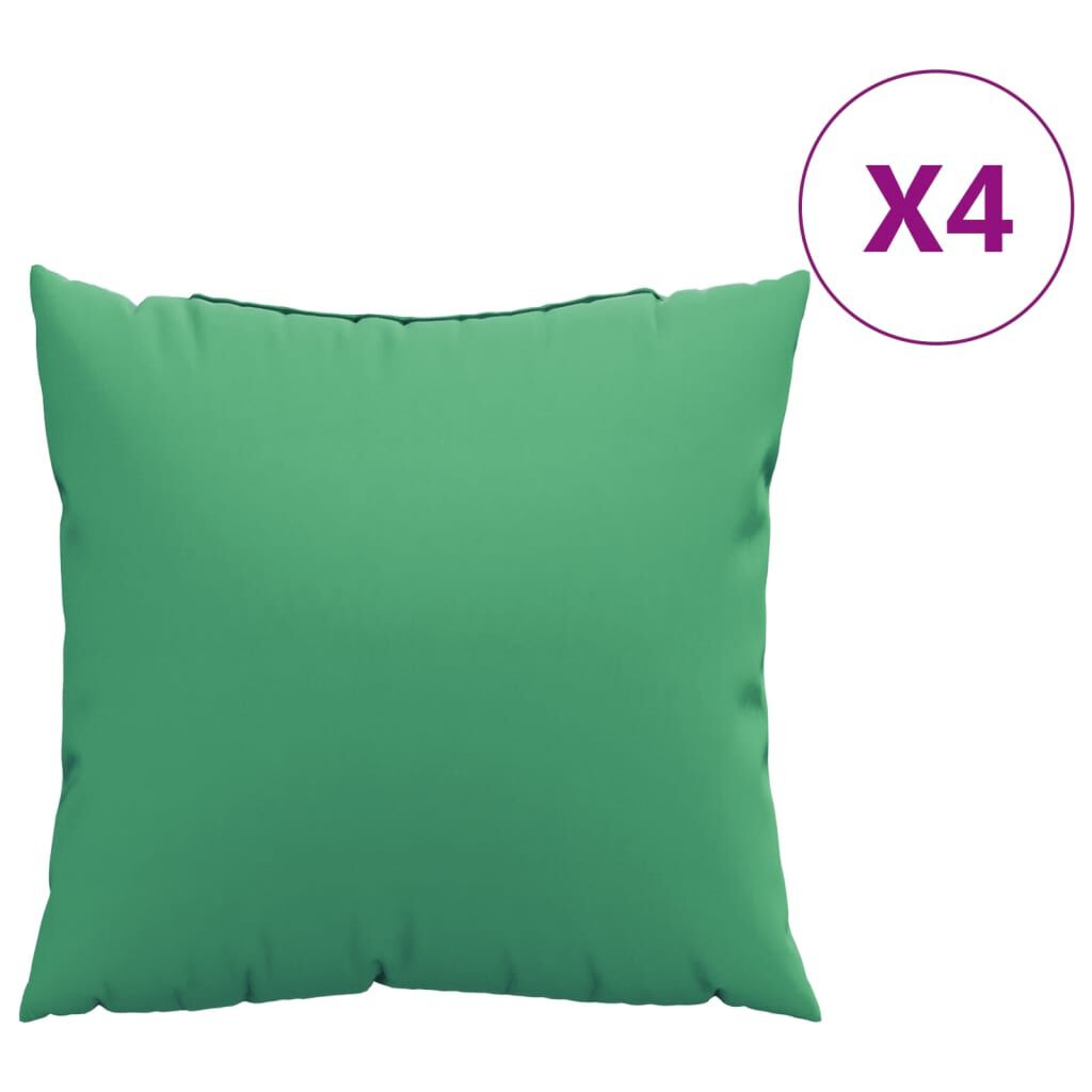 vidaXL Μαξιλάρια Καναπέ 4 τεμ. Πράσινη 40 x 40 εκ. Υφασμάτινα
