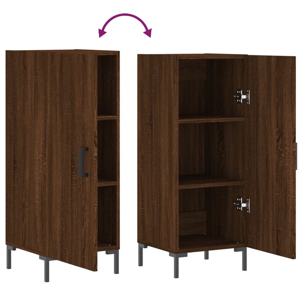 vidaXL Ντουλάπι Καφέ Δρυς 34,5 x 34 x 90 εκ. Επεξεργασμένο Ξύλο