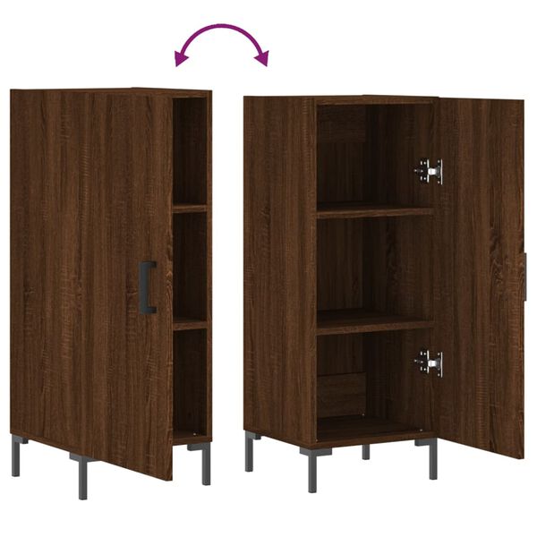 vidaXL Ντουλάπι Καφέ Δρυς 34,5 x 34 x 90 εκ. Επεξεργασμένο Ξύλο