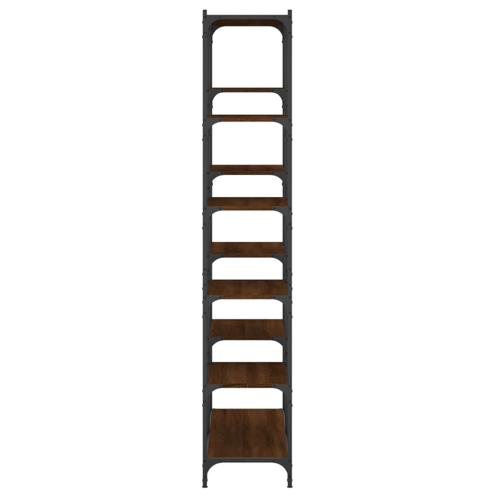 vidaXL Βιβλιοθήκη Καφέ Δρυς 100x32x170 εκ. Επεξεργ. Ξύλο / Σίδηρος