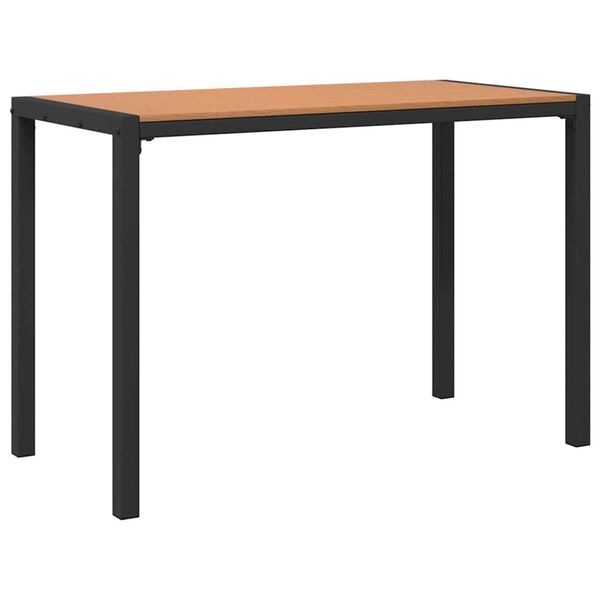 vidaXL Σέτ φαγητού για κήπο με μαξιλάρι 3 pcs Καφέ Ατσάλι