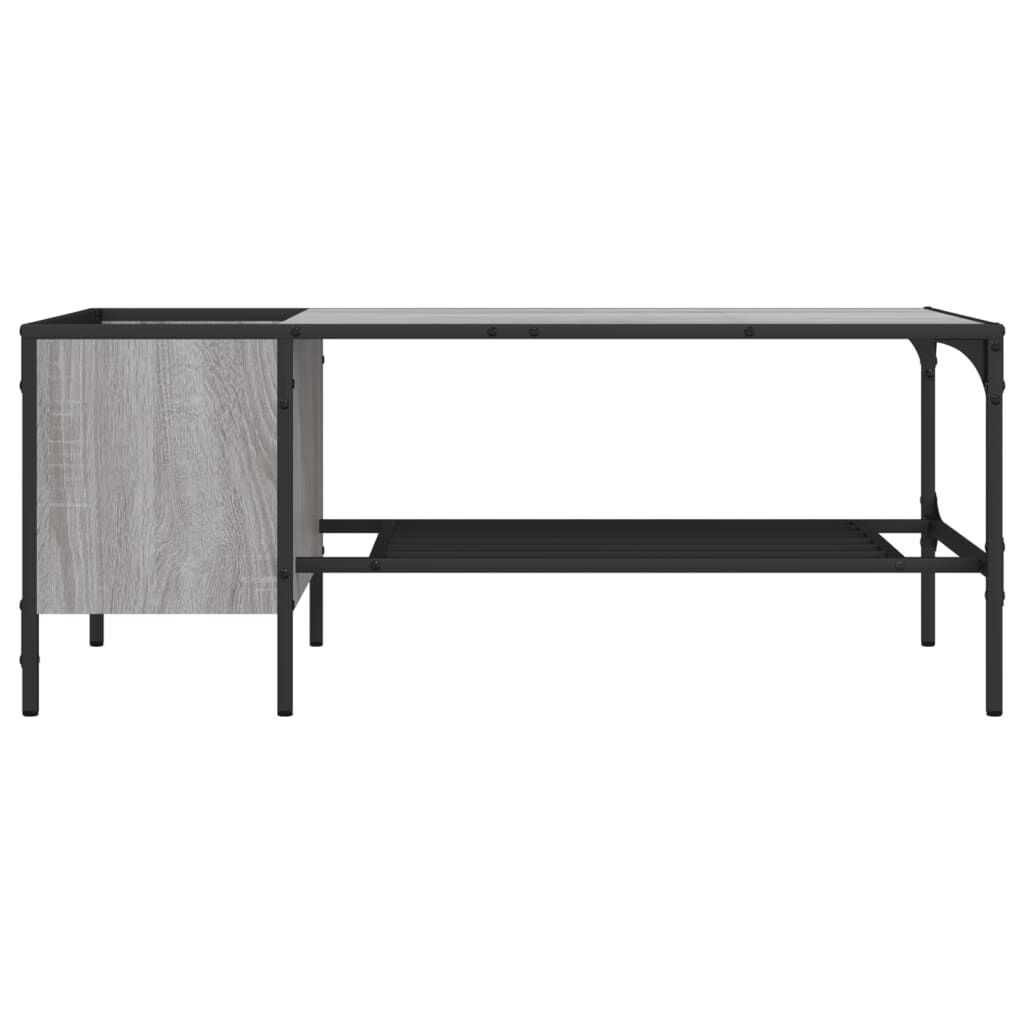vidaXL Τραπεζάκι Σαλονιού με Ράφι Γκρι Sonoma 100x51x40 εκ. Επεξ. Ξύλο