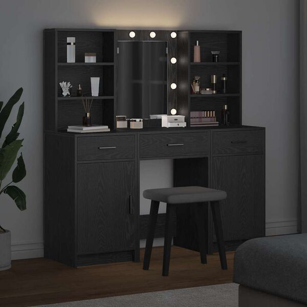 vidaXL &Sigma;&epsilon;&tau; &Tau;&rho;&alpha;&pi;έ&zeta;&iota; &Nu;&tau;&upsilon;&sigma;ί&mu;&alpha;&tau;&omicron;&sigmaf; &mu;&epsilon; LED &mu;&epsilon; &phi;ώ&tau;&alpha; &kappa;&alpha;&theta;&rho;έ&phi;&tau;&eta; 3 pcs &Mu;&alpha;ύ&rho;&eta; &Omicron;&xi;&upsilon;ά