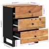 vidaXL Κομοδίνο 50 x 33 x 62 εκ. Μασίφ Ξύλο Ακακίας & Επεξ. Ξύλο