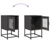 vidaXL Κομοδίνο Μαύρο 36x39x60,5 cm από χάλυβα ψυχρής έλασης