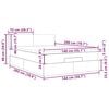 vidaXL Οθωμανικό κρεβάτι με στρώμα & LEDs Μαύρο 140x200 cm Ύφασμα