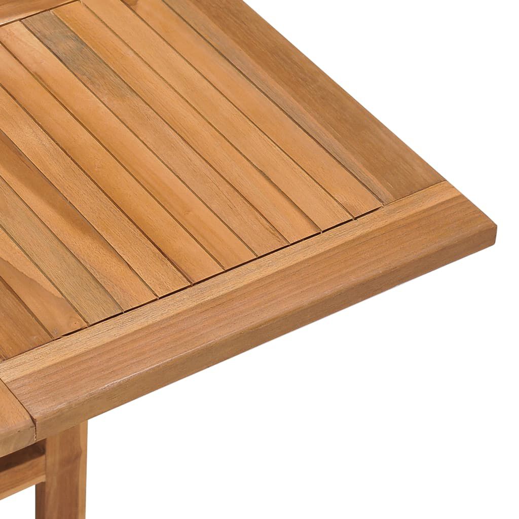 vidaXL Τραπεζαρία Κήπου Πτυσσόμενη 90 x 90 x 75 εκ. Μασίφ Ξύλο Teak