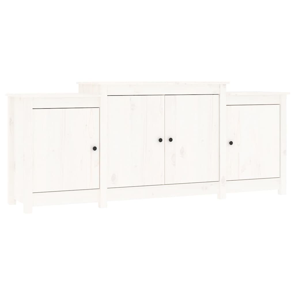 vidaXL Μπουφές Λευκός 164 x 37 x 68 εκ. από Μασίφ Ξύλο Πεύκου