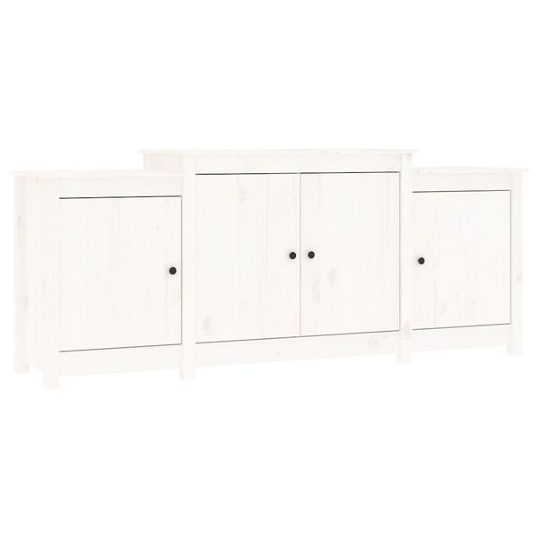 vidaXL Μπουφές Λευκός 164 x 37 x 68 εκ. από Μασίφ Ξύλο Πεύκου