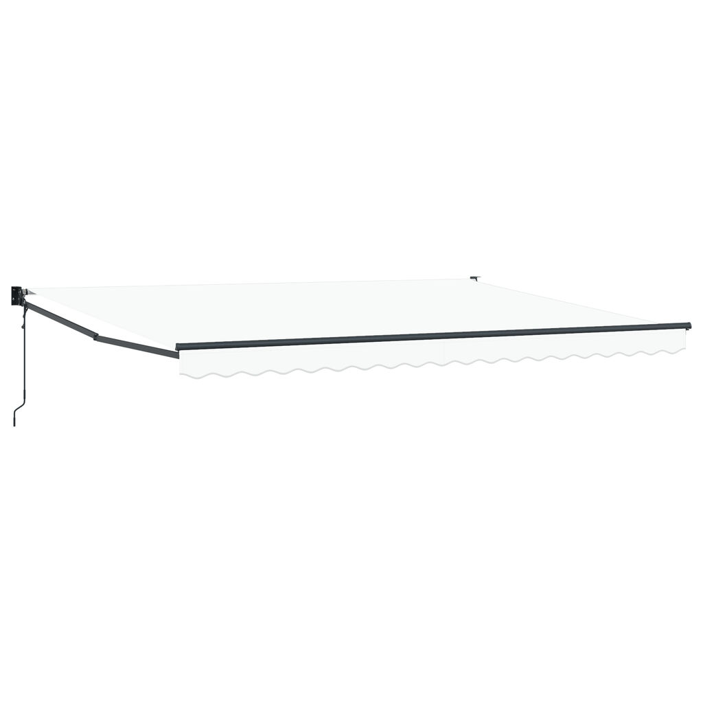 vidaXL Αυτόματη Ανασυρόμενη Τέντα Λευκή 450x300 cm