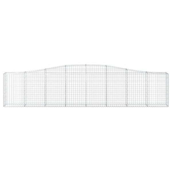 vidaXL Συρματοκιβώτια Τοξωτά 3 τεμ. 400x30x80/100 εκ. Γαλβαν. Ατσάλι