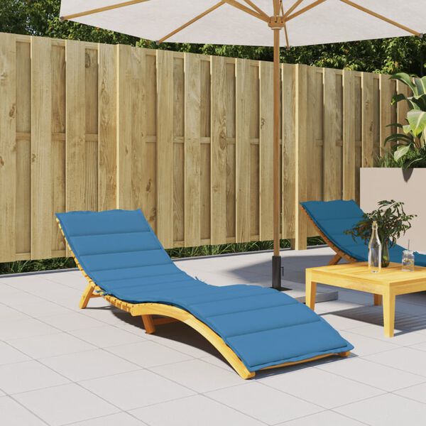 vidaXL Μαξιλάρι Ξαπλώστρας Μπλε 200x60x4 εκ. Ύφασμα