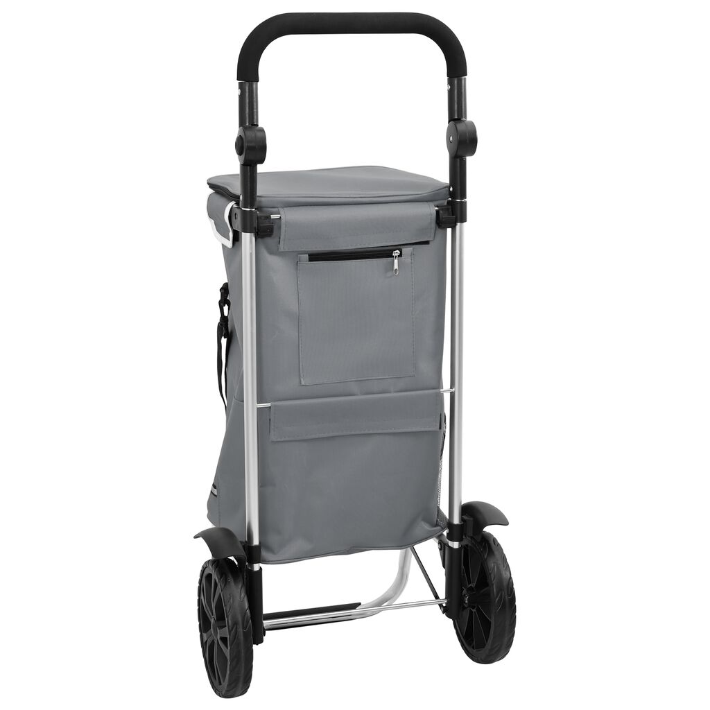 vidaXL Καρότσι Αγορών Γκρι 36.5 x 46.5 x 100.5 εκ Ύφασμα Oxford