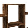 Ράφι τοίχου vidaXL Καπνιστή βελανιδιά 159x18x66 cm Κατασκευασμένο ξύλο