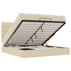 vidaXL &Omicron;&theta;&omega;&mu;&alpha;&nu;&iota;&kappa;ό &kappa;&rho;&epsilon;&beta;ά&tau;&iota; &mu;&epsilon; &sigma;&tau;&rho;ώ&mu;&alpha; Cream 180x200cm ύ&phi;&alpha;&sigma;&mu;&alpha;