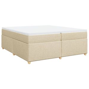 vidaXL &Kappa;&rho;&epsilon;&beta;ά&tau;&iota; Boxspring &mu;&epsilon; &Sigma;&tau;&rho;ώ&mu;&alpha; &Kappa;&rho;&epsilon;&mu; 200x200 &epsilon;&kappa;. &Upsilon;&phi;&alpha;&sigma;&mu;ά&tau;&iota;&nu;&omicron;