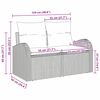vidaXL Καναπές Κήπου Μαύρο 124 x 62 x 69cm συνθετικό ρατάν
