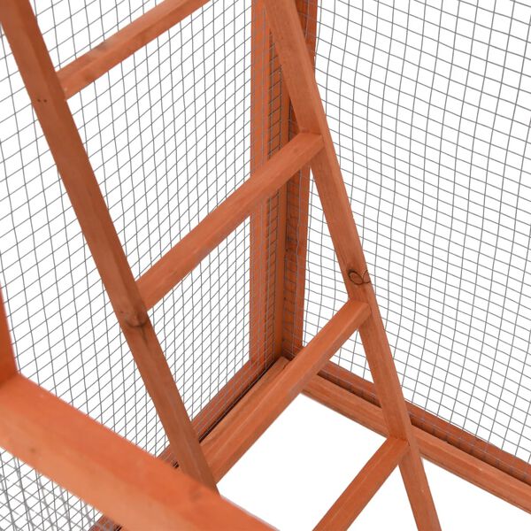 vidaXL Κλουβί Πτηνού 60 x 62 x 166 εκ. από Μασίφ Ξύλο Ελάτης