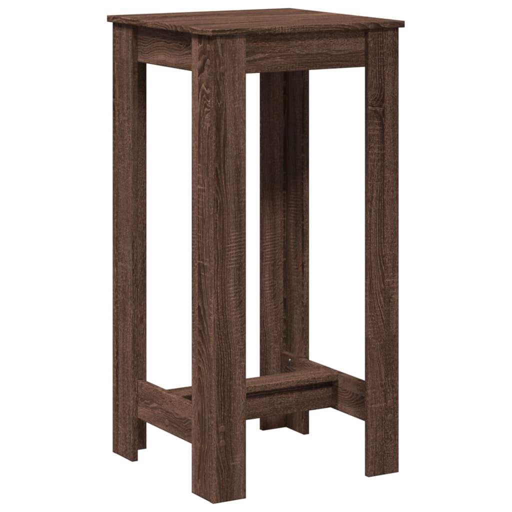 vidaXL Τραπέζι Μπαρ Καφέ Δρυς 51x50x103,5 εκ. Επεξ. Ξύλο