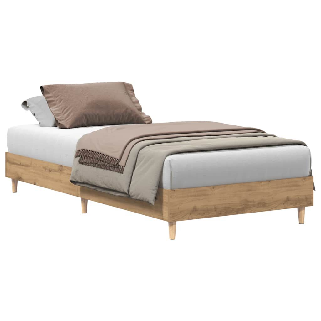 vidaXL Πλαίσιο κρεβατιού χωρίς στρώμα Artisan Oak 90x190 cm