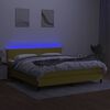 vidaXL &Kappa;&rho;&epsilon;&beta;ά&tau;&iota; Boxspring &mu;&epsilon; &Sigma;&tau;&rho;ώ&mu;&alpha; & LED &Pi;&rho;ά&sigma;&iota;&nu;&omicron; 160x200 &epsilon;&kappa; &Upsilon;&phi;&alpha;&sigma;&mu;ά&tau;&iota;&nu;&omicron;