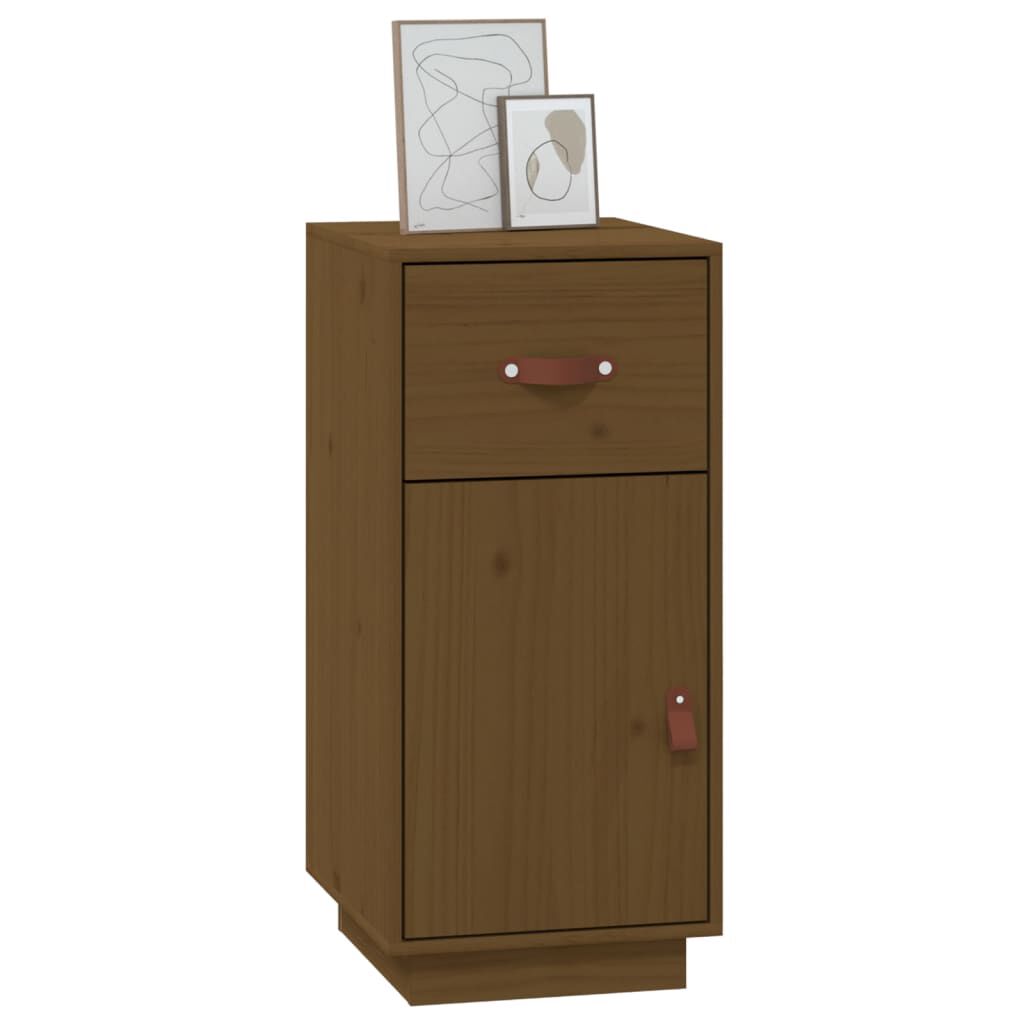 vidaXL Μπουφές Καφέ Μελί 34x40x75 εκ. από Μασίφ Ξύλο Πεύκου