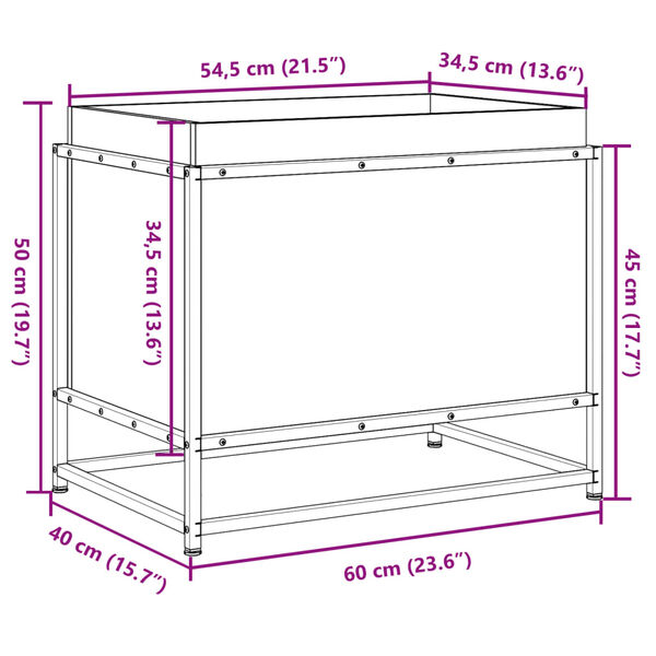 vidaXL Ζαρντινιέρα Λευκή 60x40x50 εκ από Μασίφ Ξύλο Πεύκου