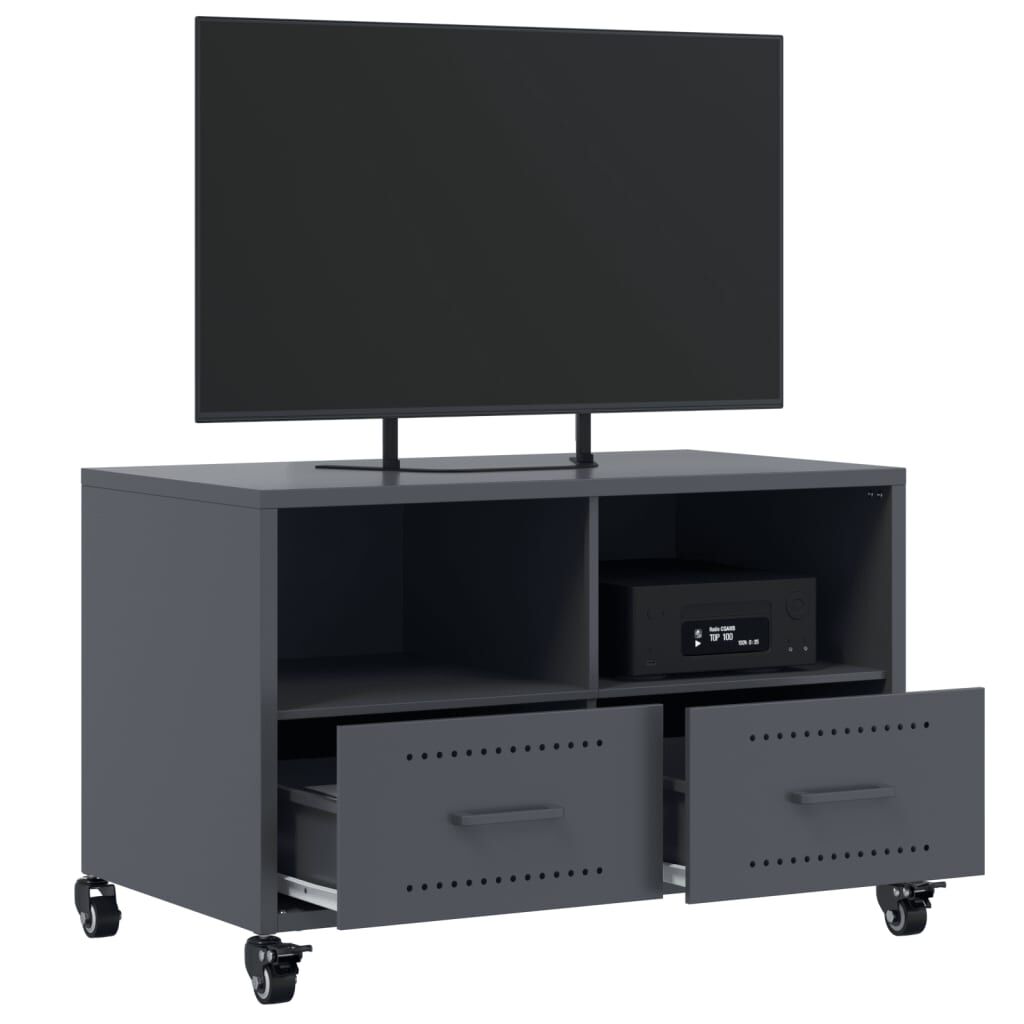 vidaXL Έπιπλο Τηλεόρασης Μαύρο 68x39x43,5 εκ. Χάλυβας