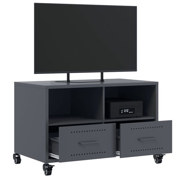 vidaXL Έπιπλο Τηλεόρασης Μαύρο 68x39x43,5 εκ. Χάλυβας