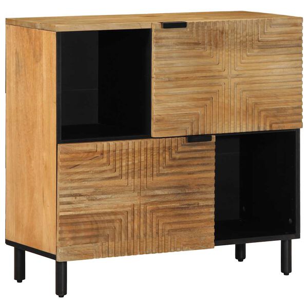vidaXL Sideboard καφέ 80x33x75 cm μασίφ ξύλο Mango