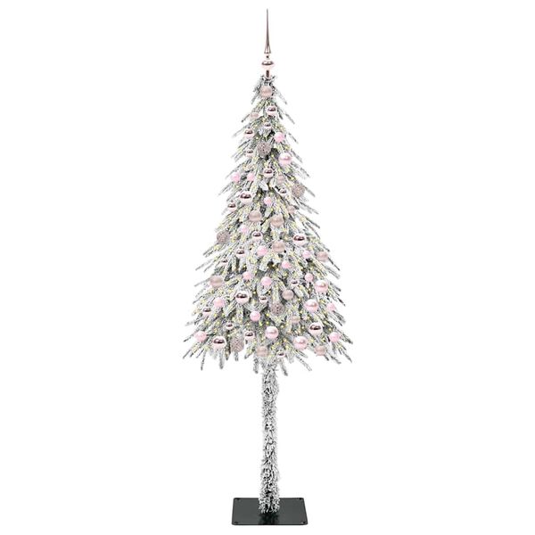 vidaXL Χριστουγεννιάτικο Δέντρο με 300 LED Λευκό 210 cm ΠΕ και Ατσάλι