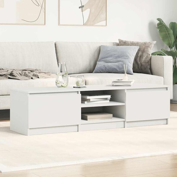 vidaXL Έπιπλο Τηλεόρασης Λευκό 140 x 40 x 35,5 εκ. από Επεξ. Ξύλο
