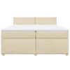 vidaXL &Kappa;&rho;&epsilon;&beta;ά&tau;&iota; Boxspring &mu;&epsilon; &Sigma;&tau;&rho;ώ&mu;&alpha; &Kappa;&rho;&epsilon;&mu; 200x200 &epsilon;&kappa;. &Upsilon;&phi;&alpha;&sigma;&mu;ά&tau;&iota;&nu;&omicron;
