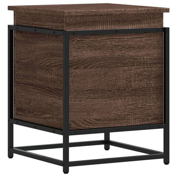 vidaXL Κουτί Αποθήκευσης με Καφέ Δρυς 40x40x51,5 εκ. Επεξ. Ξύλο
