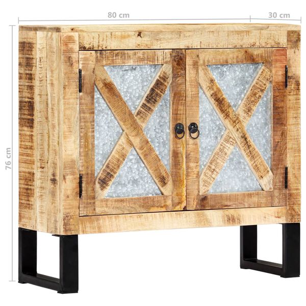 vidaXL Ντουλάπι 80 x 30 x 76 εκ. από Μασίφ Ξύλο Μάνγκο