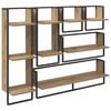 vidaXL &Sigma;&epsilon;&tau; &rho;&alpha;&phi;&iota;ώ&nu; &tau;&omicron;ί&chi;&omicron;&upsilon; &Epsilon;&pi;&iota;&tau;&omicron;ί&chi;&iota;&omicron; 6 pcs Artisan Oak 100 x 25 x 30 cm