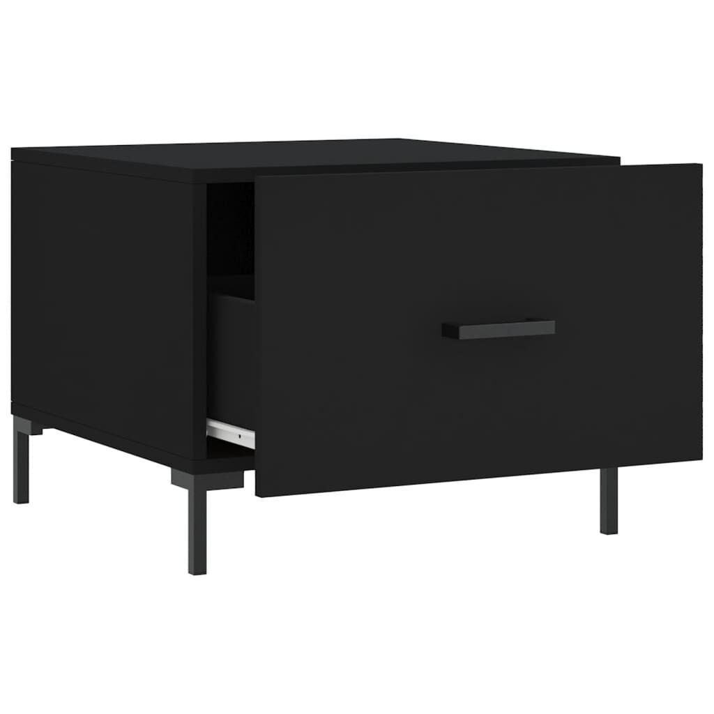 vidaXL Τραπεζάκια Σαλονιού 2 τεμ. Μαύρα 50x50x40 εκ. Επεξεργ. Ξύλο