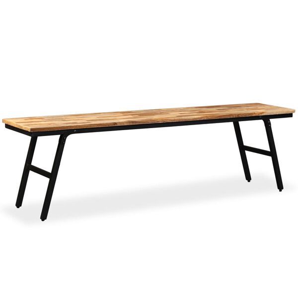 vidaXL Πάγκος 160 x 35 x 45 εκ. από Ανακυκλωμένο Ξύλο Teak και Ατσάλι
