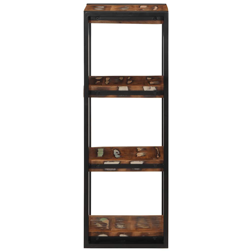 vidaXL Ράφι τοίχου Πολύχρωμο 35x35x100 cm Στερεό ξύλο ανακτημένο