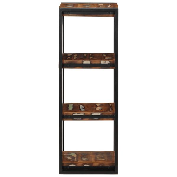 vidaXL Ράφι τοίχου Πολύχρωμο 35x35x100 cm Στερεό ξύλο ανακτημένο