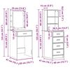 vidaXL Τραπέζι περιποίησης με συρτάρι 2 pcs Καφέ 50 x 41 x 135 εκ