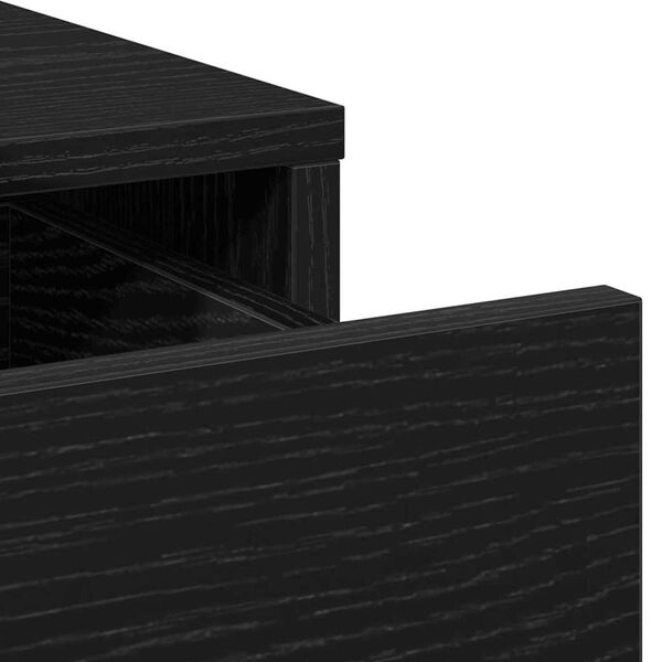 vidaXL Τραπέζι περιποίησης με συρτάρι 3 pcs Μαύρο 40 x 41 x 135 εκ.