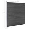 vidaXL Σετ Πάνελ Περίφραξης Μαύρο 965 x (105-186) εκ. από WPC