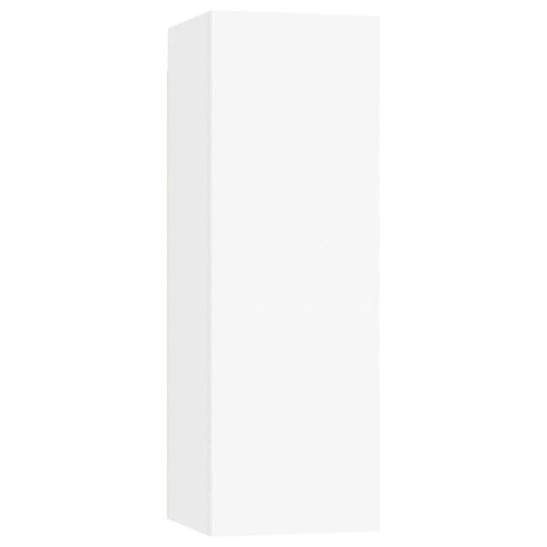 vidaXL Έπιπλα Τηλεόρασης 2 τεμ. Λευκά 30,5x30x90 εκ. από Επεξ. Ξύλο
