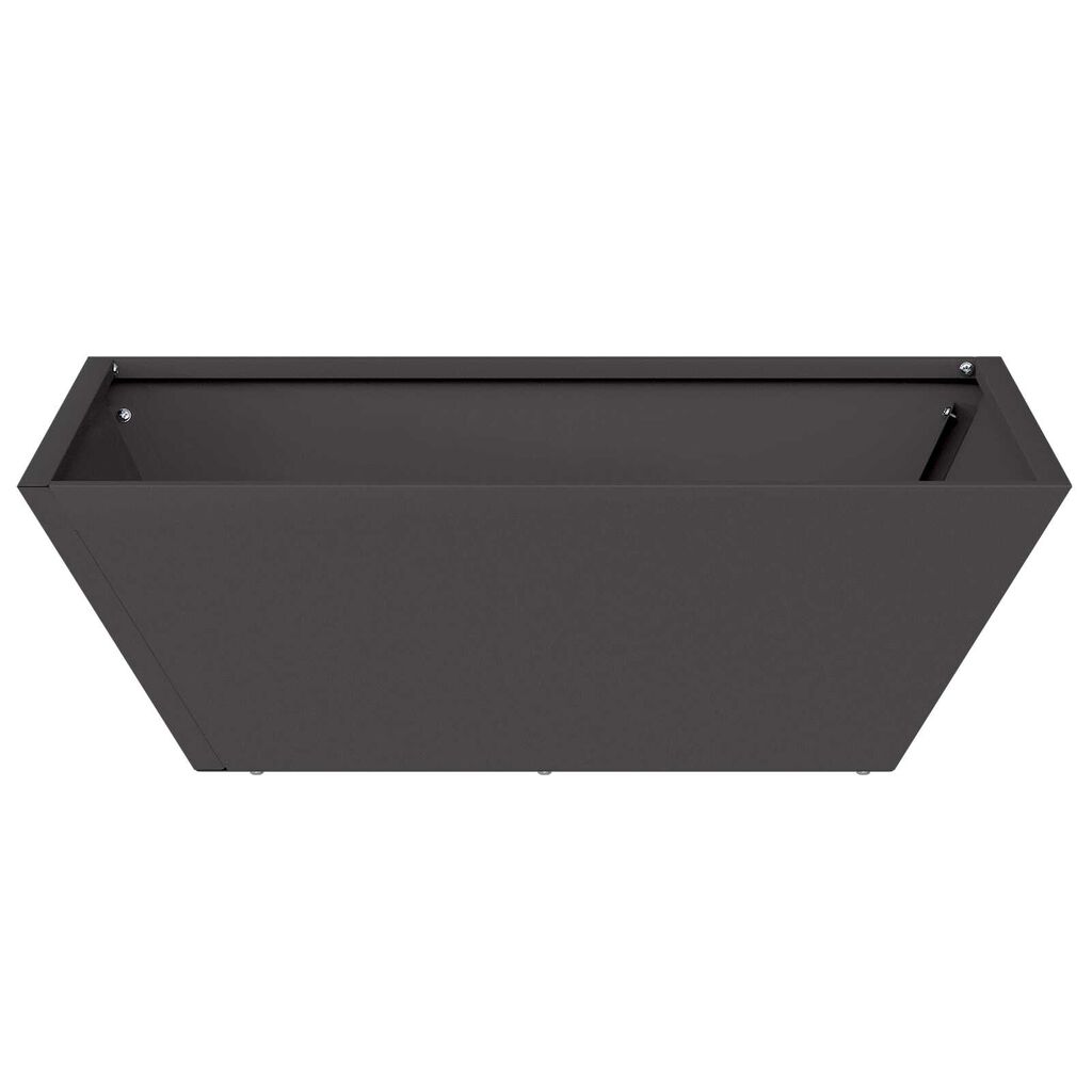 vidaXL Γλάστρα Κήπου 5 pcs Μαύρο 50 x 50 x 15 cm Ατσάλι