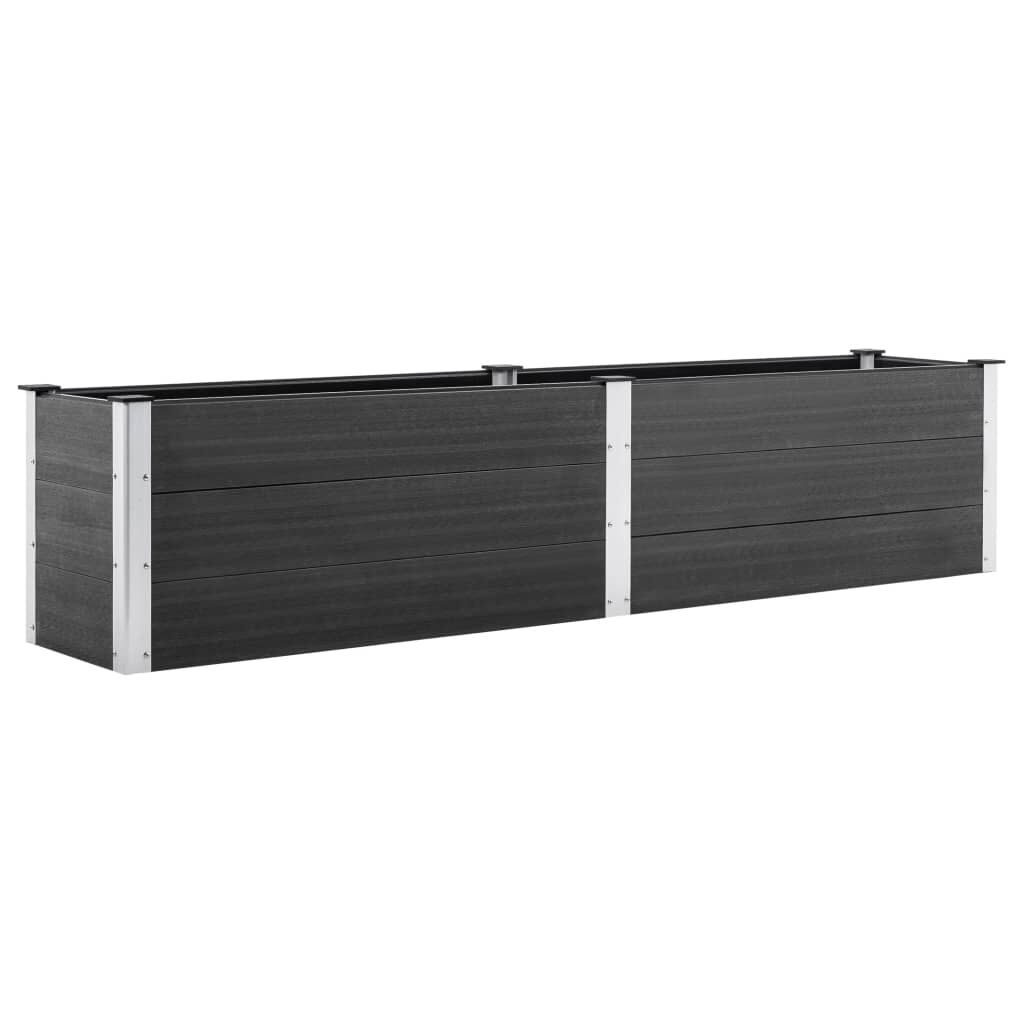 vidaXL Ζαρντινιέρα Υπερυψωμένη Γκρι 250 x 50 x 54 εκ. από WPC