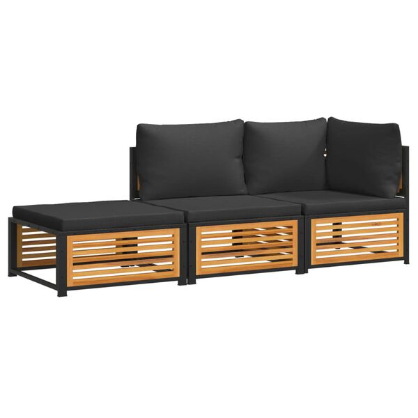 vidaXL &Sigma;&alpha;&lambda;ό&nu;&iota; &Kappa;ή&pi;&omicron;&upsilon; &Sigma;&epsilon;&tau; 3 &Tau;&epsilon;&mu;&alpha;&chi;ί&omega;&nu; &mu;&epsilon; &Mu;&alpha;&xi;&iota;&lambda;ά&rho;&iota;&alpha; &alpha;&pi;ό &Mu;&alpha;&sigma;ί&phi; &Xi;ύ&lambda;&omicron; &Alpha;&kappa;&alpha;&kappa;ί&alpha;&sigmaf;