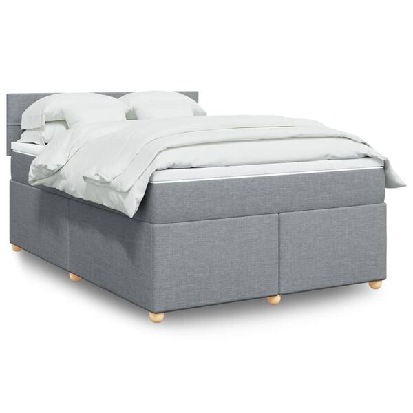 vidaXL &Kappa;&rho;&epsilon;&beta;ά&tau;&iota; Boxspring &mu;&epsilon; &Sigma;&tau;&rho;ώ&mu;&alpha; &Alpha;&nu;&omicron;&iota;&chi;&tau;ό &Gamma;&kappa;&rho;&iota; 140x190 &epsilon;&kappa;. &Upsilon;&phi;&alpha;&sigma;&mu;ά&tau;&iota;&nu;&omicron;