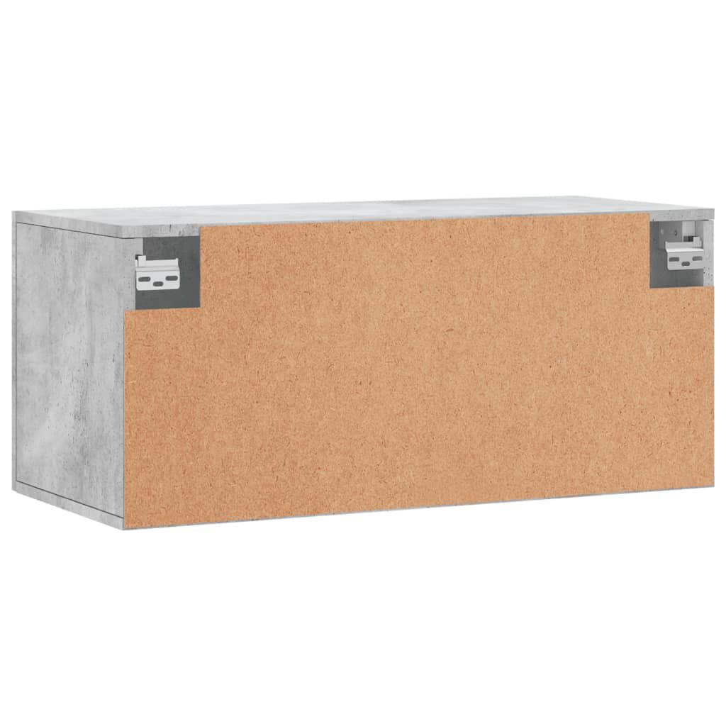 vidaXL Ντουλάπι Τοίχου Γκρι Σκυρ. 80x36,5x35 εκ. Επεξεργασμένο Ξύλο